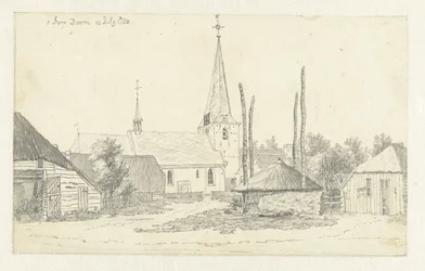 Widok we wsi Doorn, z kościołem