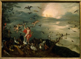 Powietrze. Alegoria elementów naturalnych. Obraz Jana Bruegla I (Jean Breughel, Bruegel lub Breugel) znany jako De Velours (L
