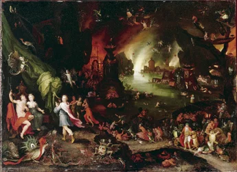 Orfeusz w podziemiu. Obraz Jana Bruegla Starszego, zwanego Bruegel de Velours (Brueghel lub Breughel)