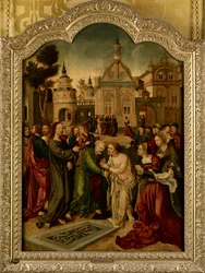 Wskrzeszenie Łazarza, centralny panel ołtarza