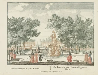 Fontanna Wenus w dużym ogrodzie Het Loo Palace Gesichte van het Famous Loo jako inne domy królewskie (tytuł serii) Widmo Admirandorum quadruplex (tytuł serii)
