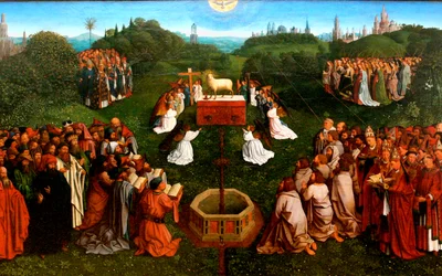 Adoracja Baranka z ołtarza gandawskiego