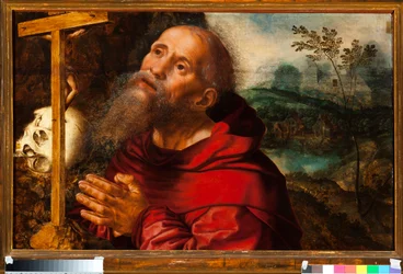 Reprezentacja św. Hieronima (św. Hieronima) Obraz Jana Sandersa Van Hemessena (ok. 1504-ok. 1575)