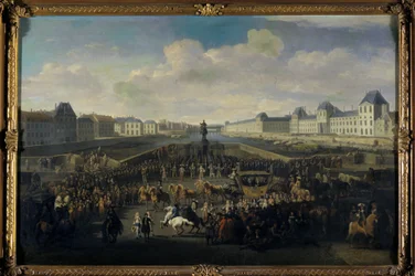 Ludwik XIV zbliża się do Pont Neuf, Paryż
