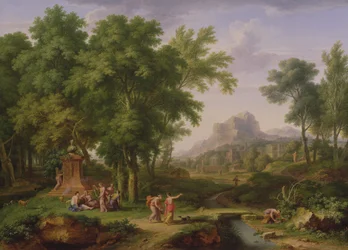 Arkadyjski pejzaż z popiersiem flory, 1724-25 (para do 68872)
