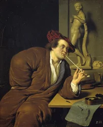 Portret palącego artysty