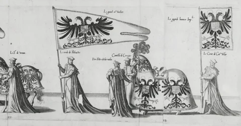 Banery w procesji żałobnej cesarza Karola V, 1559