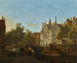 Widok na Oude Delft z Gemeenlandshuis