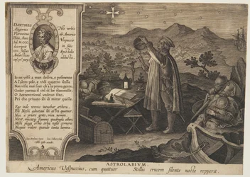 Astrolabium - Amerigo Vespucci, z Nova Reperta
