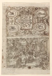 Recto, powyżej: Projekt wstępny strony tytułowej do serii druków Vermis Sericus („Wprowadzenie jedwabnika”); Recto, poniżej: Projekt Wstępny dla pl. 3 (Inkubacja jaj jedwabników); Verso, powyżej: Niekompletny projekt wstępny strony tytułowej do