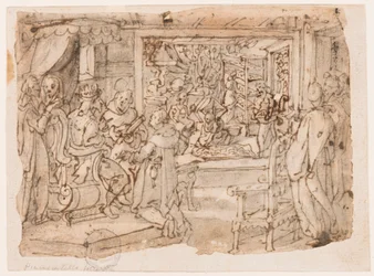 Wprowadzenie jedwabnika na dwór cesarza Justyniana, projekt „Ser, sive sericus vermis”, płyta nr 8 z serii druków Nova Reperta (Nowe wynalazki czasów współczesnych)