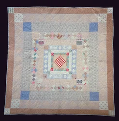 Kołdra patchworkowa, ok. 1860 (tekstylna)
