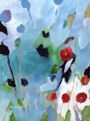 Rose Hips at Christmas I, ok. 2016 (akwarela na papierze)