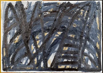Head On, 2008 (olej i popiół drzewny na płótnie)