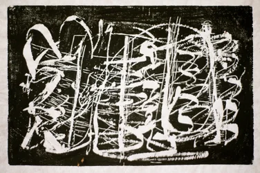 Muzyka czasu, 2014 (drzewo piłą łańcuchową na papierze ryżowym)