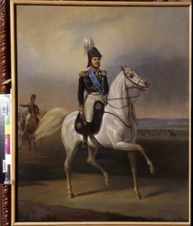 Iwan Fiodorowicz Paskiewicz (1782-1856), hrabia Erywań, wicekról Polski. (Iwan Fiodorowicz Paskiewicz, hrabia Erywań, wicekról Królestwa Polskiego). Obraz Styczeń (Janvier) Suchodolski (1797-1875), olej na płótnie, ok. 1830. Sztuka polska, ok.