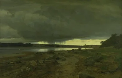 Prysznicowy krajobraz. Kalø Vig, Jutlandia