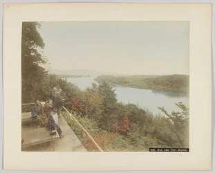 Jezioro Biwa widziane z Ishiyamy, prefektura Shiga, Japonia