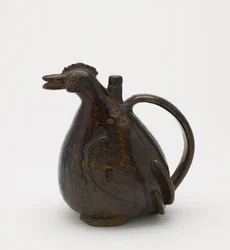 Ewer w kształcie koguta, Seto, prefektura Aichi, okres Edo (ceramika)