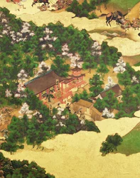 Powstanie Heiji z 1159, okres Momoyama (1568-1615) (tusz na papierze)
