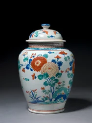 Słój z pokrywką, ok.1670-80 (porcelana kakiemon)