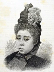 Era Meiji. Księżniczka Komatsu z Japonii. Ilustracja z 1887 roku (Grawerowanie)