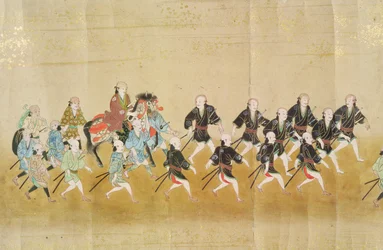 Szósta ambasada Korei w Japonii w czasie sukcesji Tokugawy Ietsunas w 1651, prawdopodobnie przez Kano Masunobu (1625-94) 1655-57 (obraz przewijany)
