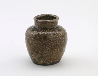 Mały słoik do herbaty do użytku komercyjnego, Shigaraki, prefektura Shiga, era Meiji (ceramika)
