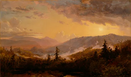 Zachód słońca po burzy w górach Catskill, ok. 1860 r.