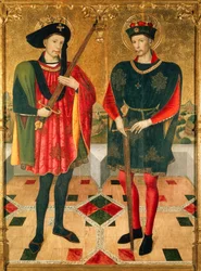 św. Abdon i św. Sennen, męczennicy, którzy zginęli w Rzymie około 303 r. podczas prześladowań cesarza Dioklecjana (245-313) przeciwko chrześcijanom