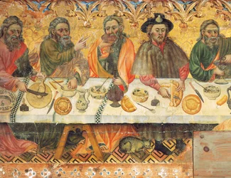 Święty obiad, fragment grupy apostołów