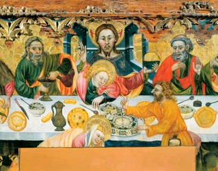 Cena (detal) ok. 1370-1400 (malarstwo)