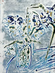Fleur De Sel No. 02 Blue Carmel Monotype, 2021 (olej na papierze)