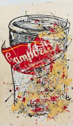 Number One, 2019 (farba domowa i tusz na płótnie)