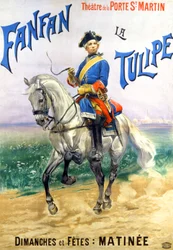 Fanfan la Tulipe, teatr des Varietes, Paryż, ok. 1935 (plakat)