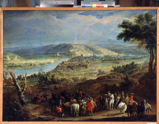 Oblężenie Namur w 1692 (Oblężenie Namur w 1692). Oblężenie miasta przez Ludwika XIV i Vaubana od 29 maja do 30 czerwca 1692 r. Obraz Jean-Baptiste Martin (Jean Baptiste Martin