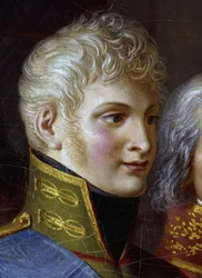 Portret cara Rosji Aleksandra I, detal (olej na płótnie)