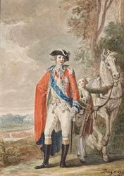Hrabia Artois w mundurze (1757-1836), lokaj trzymający jego konia