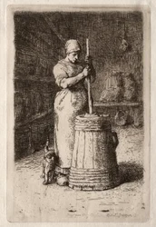 Kobieta gotująca (akwaforta)