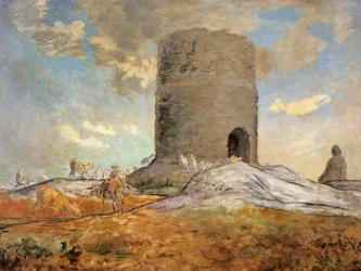 Wieża Chailly w Barbizon, autorstwa Jean-Jean-Francois Millet (1814-1875).