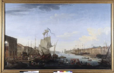 Wejście na pokład wyprawy Marechal de Richelieu na Minorkę
