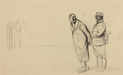 Na froncie w Vincennes. Bolo pacha, ok. 1914-1919 (tusz na papierze)