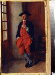 Palenie. Palić. Obraz Ernesta Jean Louis Meissonier (1815-1891)
