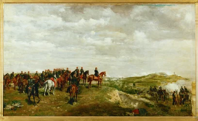 Napoleon III w bitwie pod Solferino (olej na płótnie)