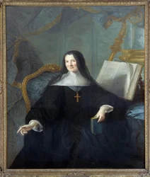 Portret Anne Geyssans de Clermont-Chatte (Clermont Chatte), ksieni w Chelles (zm. 1789), wymiary 1,46x1,14 m