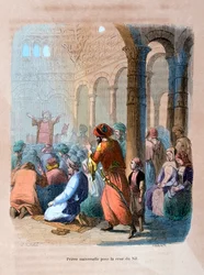 Powszechna modlitwa o zalanie Nilu, Egipt, ok. 1847 r.
