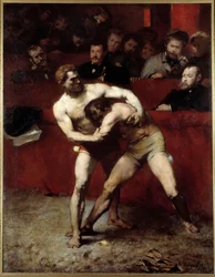 Les zapaśnicy Painting d