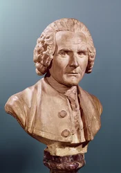 Popiersie Jean-Jacques Rousseau (1712-78) (terakota)