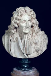 Popiersie Jean de La Fontaine (1621-95) 1692 (glina)