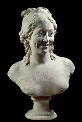 Portret Madame Houdon (z domu Marie Ange Cecile Langlois) (1765-1823) Rzeźba Jean Antoine Houdon (1741-1828) XVIII-wieczny Paryż, Luwr